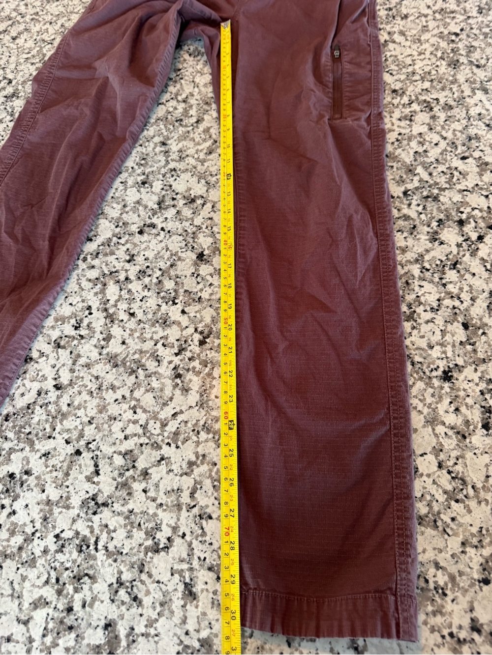 Vuori Ripstop Pant Long Burgundy Plum Drawstring Cargo Pants Size Small Long - Picture 13 of 15